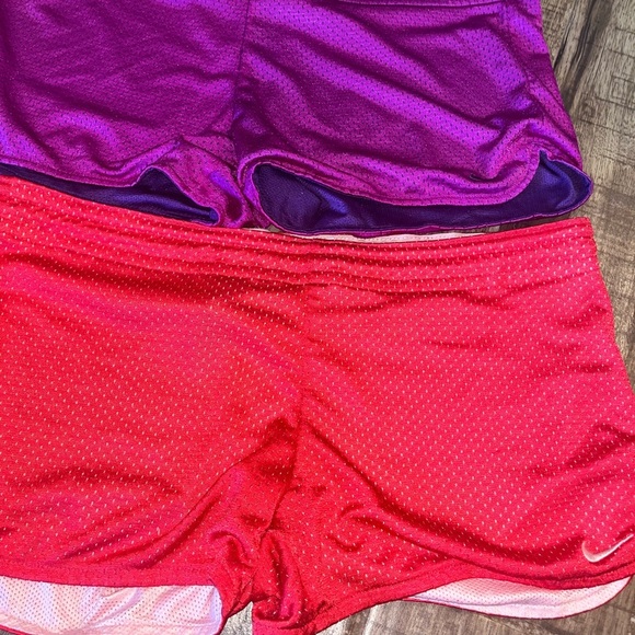 Lot of 2 Nike Shorts Womens Small Running Athletic Drawstring Pink Purple - Picture 2 of 7